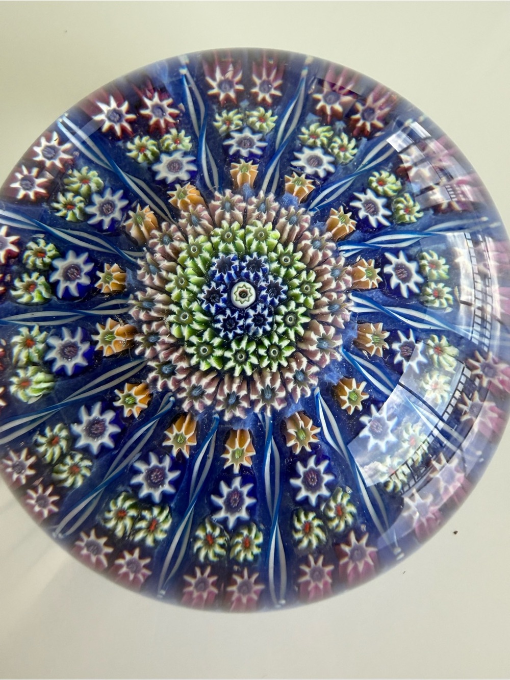 Vintage Perthshire Cobalt Blue Paperweight I5